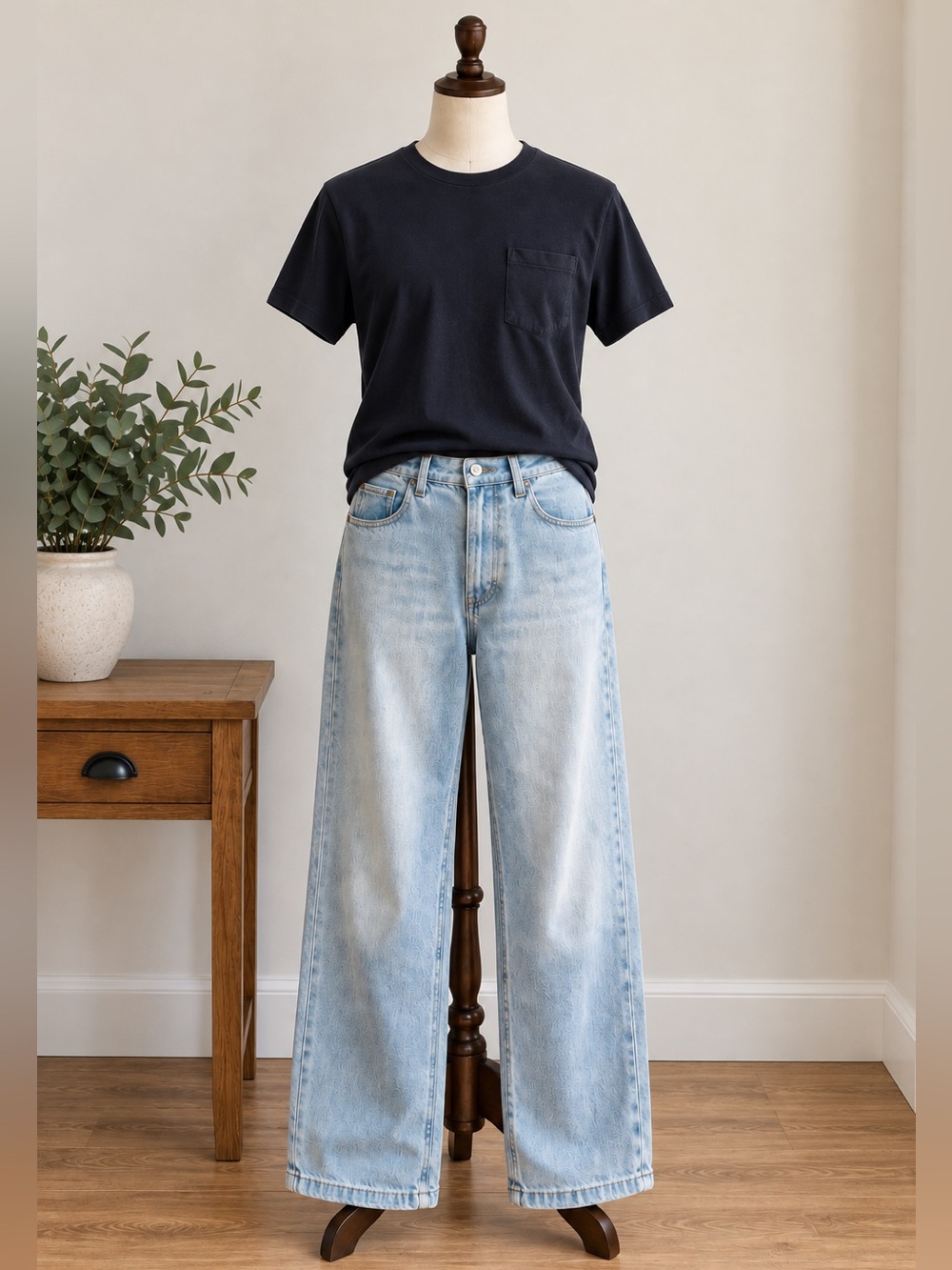 Hollister Super Baggy Light Wash Jeans W32 L32 Y2K Skater Streetwear